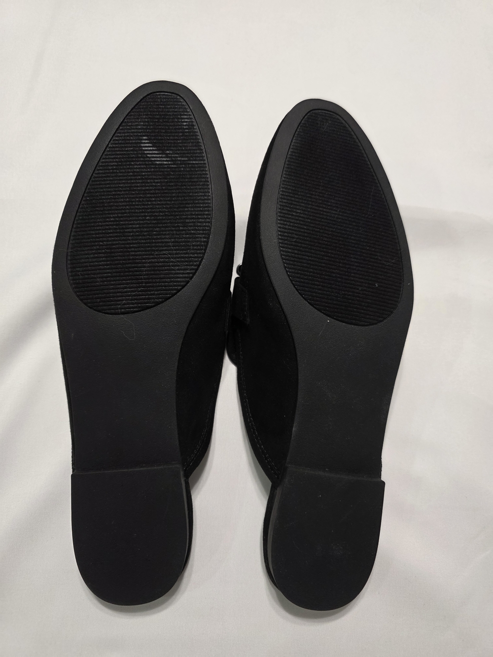 🖤 Y-Not? Black Faux Suede Horsebit Mule Loafers - Picture 4 of 4